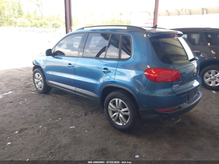 2017 Volkswagen Tiguan VIN WVGAV7AX3HW510969 IAAI salvage auction — FRONT & REAR, Wait Title, sold $1,350 on 2026-08-15 (photo 3)