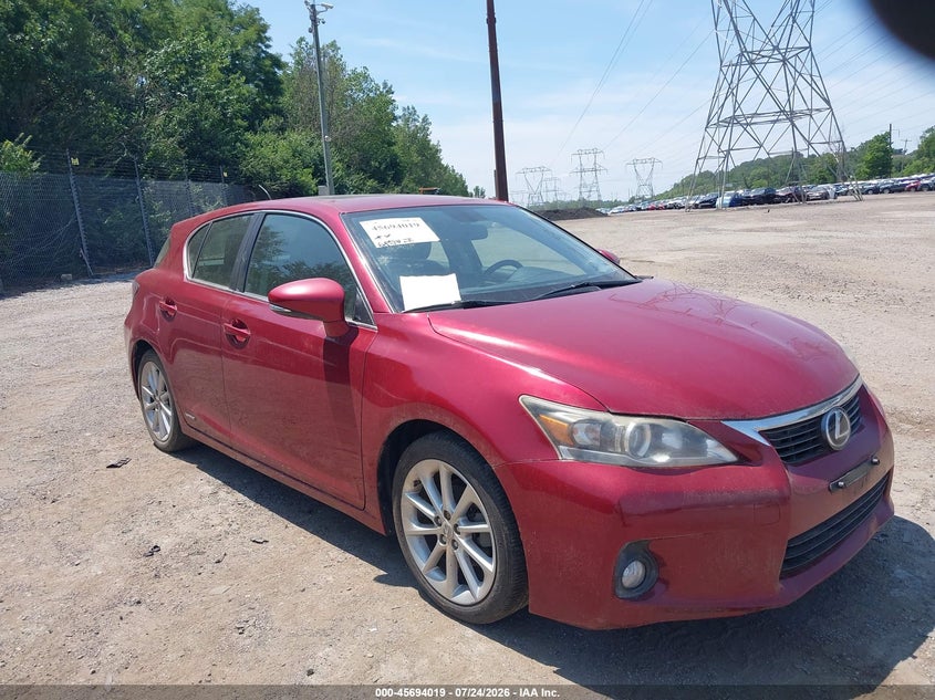 2012 Lexus Ct VIN JTHKD5BH0C2120871 IAAI salvage auction — NORMAL WEAR, Clear (Pennsylvania), sold $25 on 2026-07-31 (photo 1)