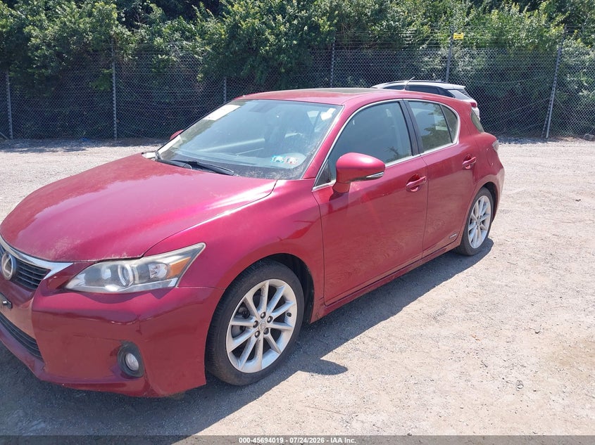 2012 Lexus Ct VIN JTHKD5BH0C2120871 IAAI salvage auction — NORMAL WEAR, Clear (Pennsylvania), sold $25 on 2026-07-31 (photo 2)