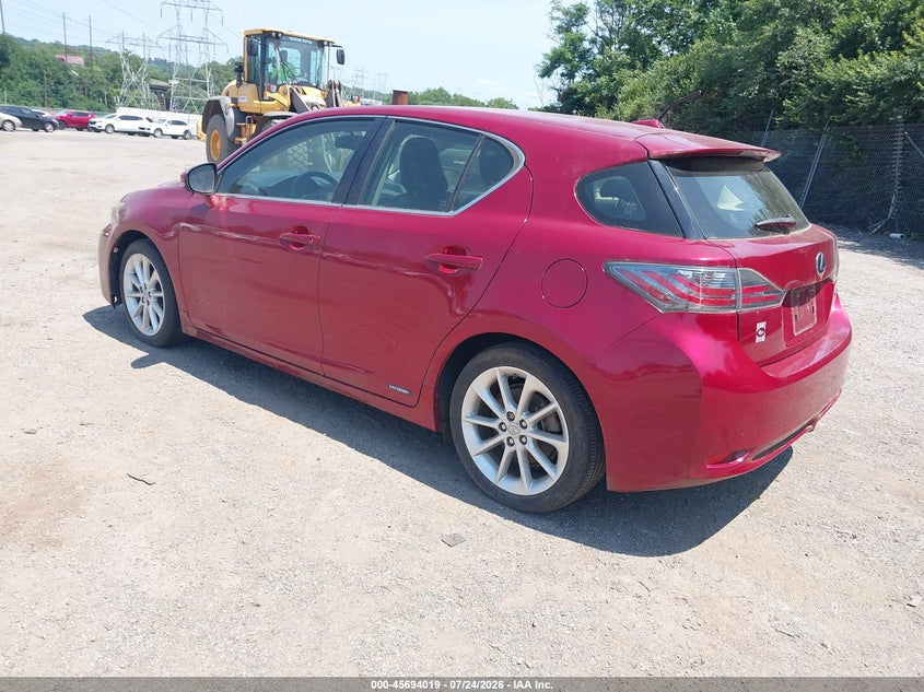 2012 Lexus Ct VIN JTHKD5BH0C2120871 IAAI salvage auction — NORMAL WEAR, Clear (Pennsylvania), sold $25 on 2026-07-31 (photo 3)