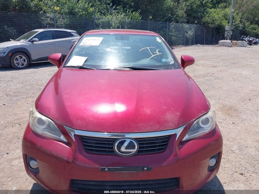 2012 Lexus Ct VIN JTHKD5BH0C2120871 IAAI salvage auction — NORMAL WEAR, Clear (Pennsylvania), sold $25 on 2026-07-31 (photo 6)