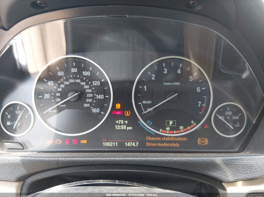 2014 BMW 3er VIN WBA3B5C55EP541021 IAAI salvage auction — RIGHT FRONT, Wait Title, sold $1,750 on 2026-08-11 (photo 7)