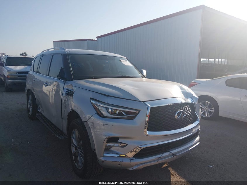 2018 Infiniti Qx80 VIN JN8AZ2ND4J9840267 IAAI salvage auction — RIGHT SIDE, Salvage Title, sold $8,000 on 2026-08-18 (photo 1)