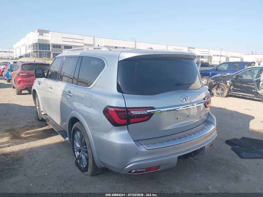 2018 Infiniti Qx80 VIN JN8AZ2ND4J9840267 IAAI salvage auction — RIGHT SIDE, Salvage Title, sold $8,000 on 2026-08-18 (photo 3)