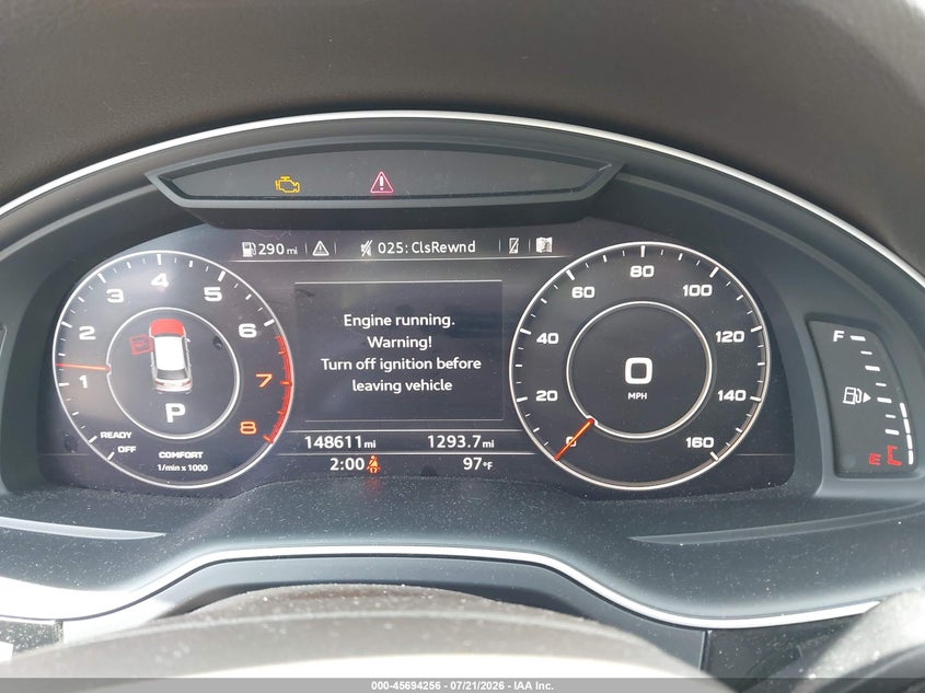 2017 Audi Q7 VIN WA1LAAF76HD050372 IAAI salvage auction — NORMAL WEAR, Clear (Virginia), sold $3,550 on 2026-07-27 (photo 7)