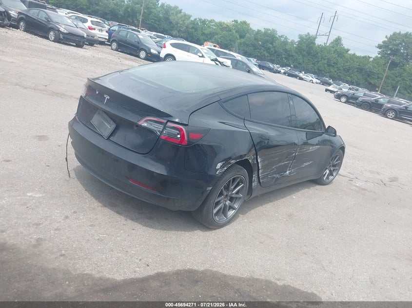 2021 Tesla Model 3 VIN 5YJ3E1EA6MF854939 IAAI salvage auction — REAR END, Clear (Pennsylvania), sold $875 on 2026-07-24 (photo 4)