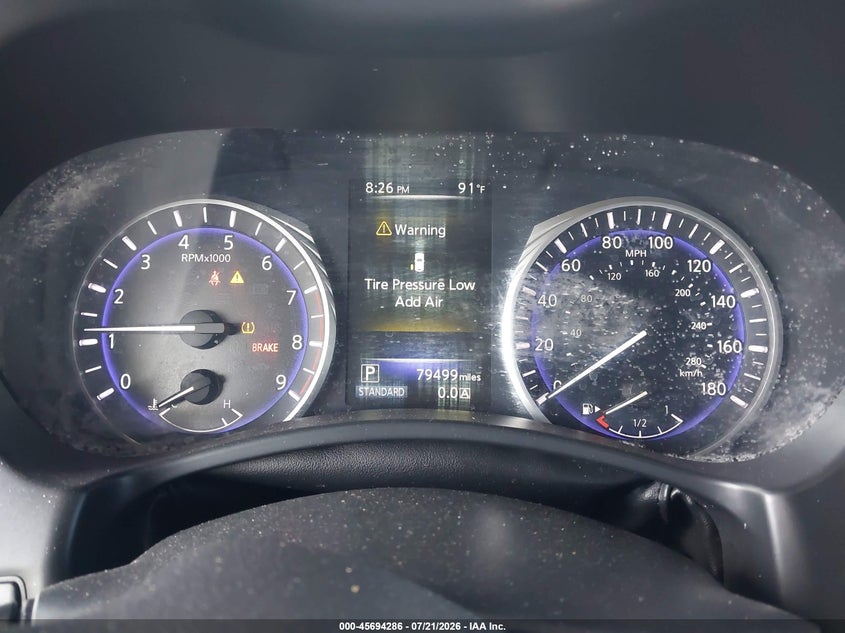 2017 Infiniti Q60 VIN JN1EV7EK5HM360947 IAAI salvage auction — NORMAL WEAR, Clear (Florida), sold $25 on 2026-07-28 (photo 7)