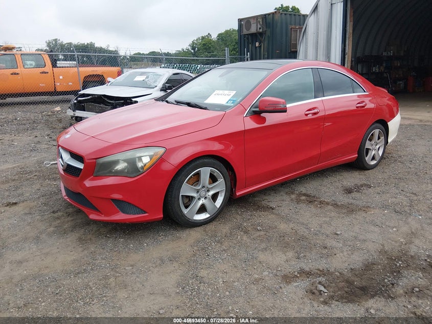 2015 Mercedes-benz Cla-klasse VIN WDDSJ4GB9FN214037 IAAI salvage auction — REAR END, Salvage Title, sold $1,650 on 2026-08-09 (photo 2)