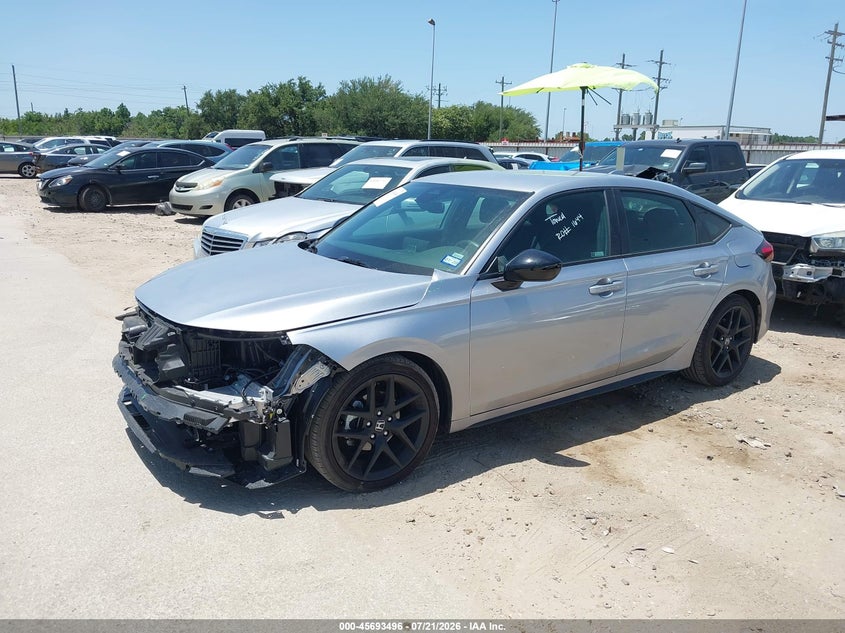 2026 Honda Civic VIN 19XFL2H89TE014398 IAAI salvage auction — FRONT END, Enterprise Vehicles Clear Only (Texas), sold $16,500 on 2026-07-30 (photo 2)