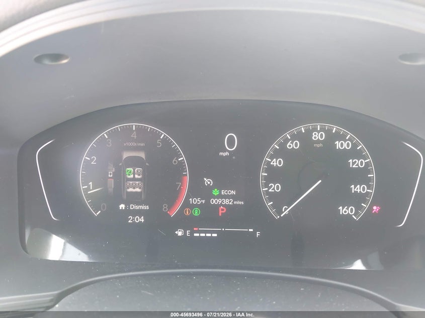 2026 Honda Civic VIN 19XFL2H89TE014398 IAAI salvage auction — FRONT END, Enterprise Vehicles Clear Only (Texas), sold $16,500 on 2026-07-30 (photo 7)