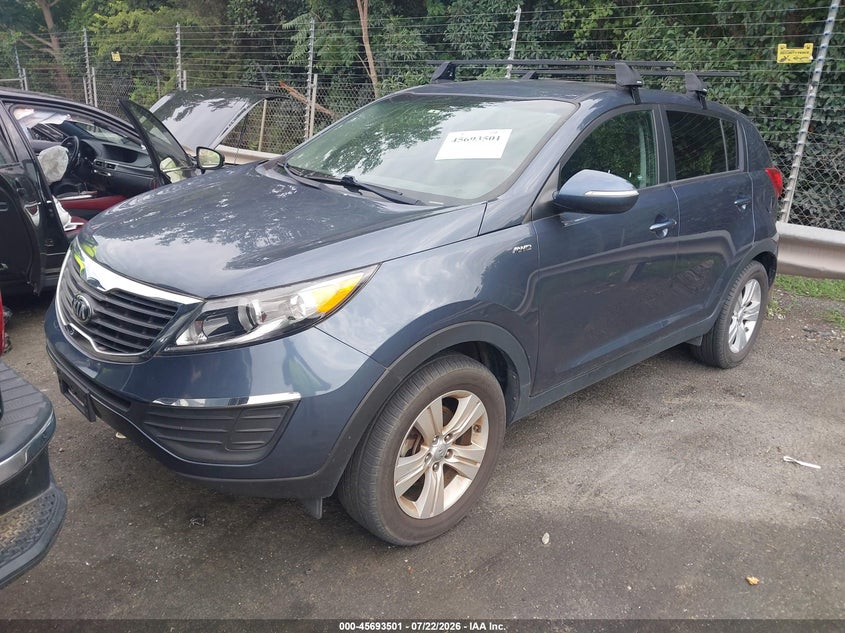 2013 Kia Sportage VIN KNDPBCA21D7423516 IAAI salvage auction — NORMAL WEAR, Clear (North Carolina), sold $475 on 2026-07-23 (photo 2)