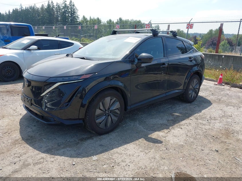 2025 Nissan Ariya VIN JN8DF0BF1SM762075 IAAI salvage auction — RIGHT FRONT, Salvage Title, sold $16,750 on 2026-08-20 (photo 2)