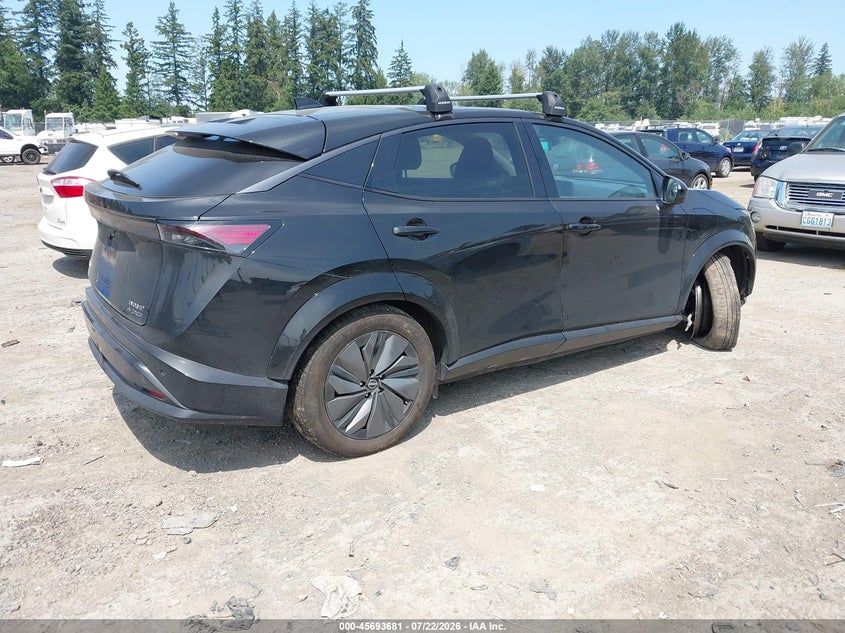 2025 Nissan Ariya VIN JN8DF0BF1SM762075 IAAI salvage auction — RIGHT FRONT, Salvage Title, sold $16,750 on 2026-08-20 (photo 4)