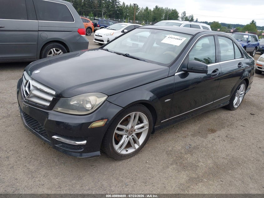 2012 Mercedes-benz C class VIN WDDGF4HB5CR200369 IAAI salvage auction — FRONT END, Bill Of Sale (Washington), sold $2,500 on 2026-08-05 (photo 2)