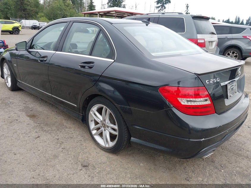2012 Mercedes-benz C class VIN WDDGF4HB5CR200369 IAAI salvage auction — FRONT END, Bill Of Sale (Washington), sold $2,500 on 2026-08-05 (photo 3)