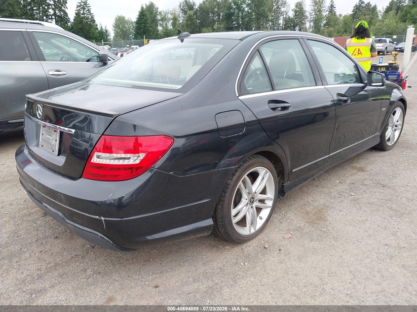 2012 Mercedes-benz C class VIN WDDGF4HB5CR200369 IAAI salvage auction — FRONT END, Bill Of Sale (Washington), sold $2,500 on 2026-08-05 (photo 4)