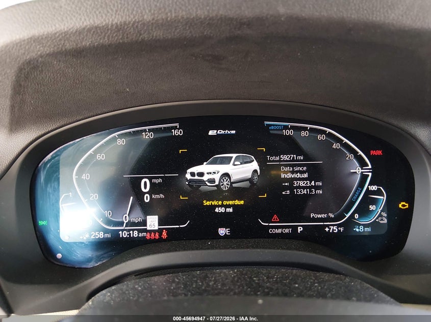 2021 BMW X3 VIN 5UXTS1C00M9G26370 IAAI salvage auction — FRONT END, Salvage (Connecticut), sold $14,800 on 2026-08-02 (photo 7)