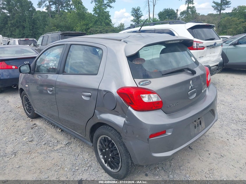 2017 Mitsubishi Mirage VIN ML32A3HJ3HH020036 IAAI salvage auction — LEFT REAR, Salvage Title, sold $1,525 on 2026-08-29 (photo 3)