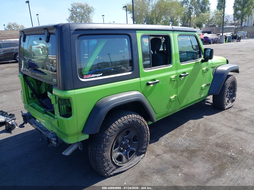 2025 Jeep Wrangler / VIN 1C4PJXDGXSW548454 IAAI salvage auction — FRONT & REAR, Salvage Title, sold $15,900 on 2026-10-02 (photo 4)