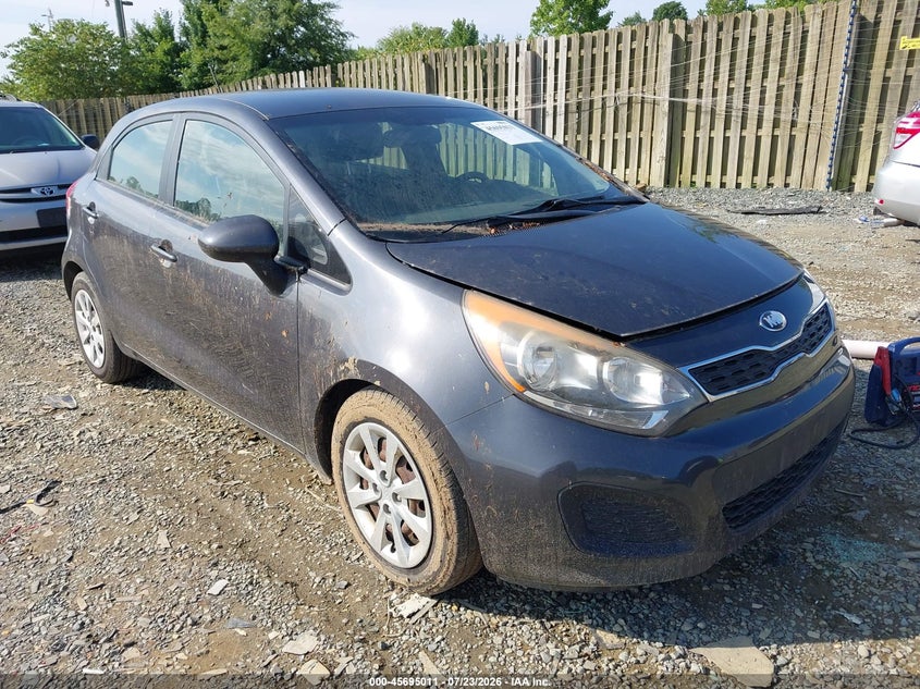 2013 Kia Rio VIN KNADN5A3XD6208380 IAAI salvage auction — NORMAL WEAR, Clear (Virginia), sold $25 on 2026-07-27 (photo 1)
