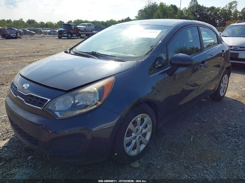 2013 Kia Rio VIN KNADN5A3XD6208380 IAAI salvage auction — NORMAL WEAR, Clear (Virginia), sold $25 on 2026-07-27 (photo 2)