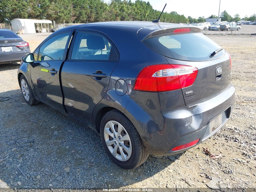 2013 Kia Rio VIN KNADN5A3XD6208380 IAAI salvage auction — NORMAL WEAR, Clear (Virginia), sold $25 on 2026-07-27 (photo 3)