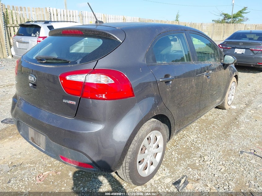 2013 Kia Rio VIN KNADN5A3XD6208380 IAAI salvage auction — NORMAL WEAR, Clear (Virginia), sold $25 on 2026-07-27 (photo 4)