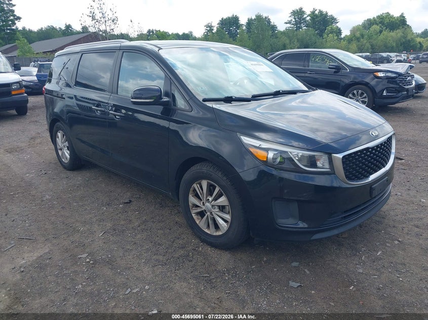 2016 Kia SEDONA VIN KNDMB5C19G6188781 IAAI salvage auction — NORMAL WEAR, Clear (Massachusetts), sold $325 on 2026-07-24 (photo 1)