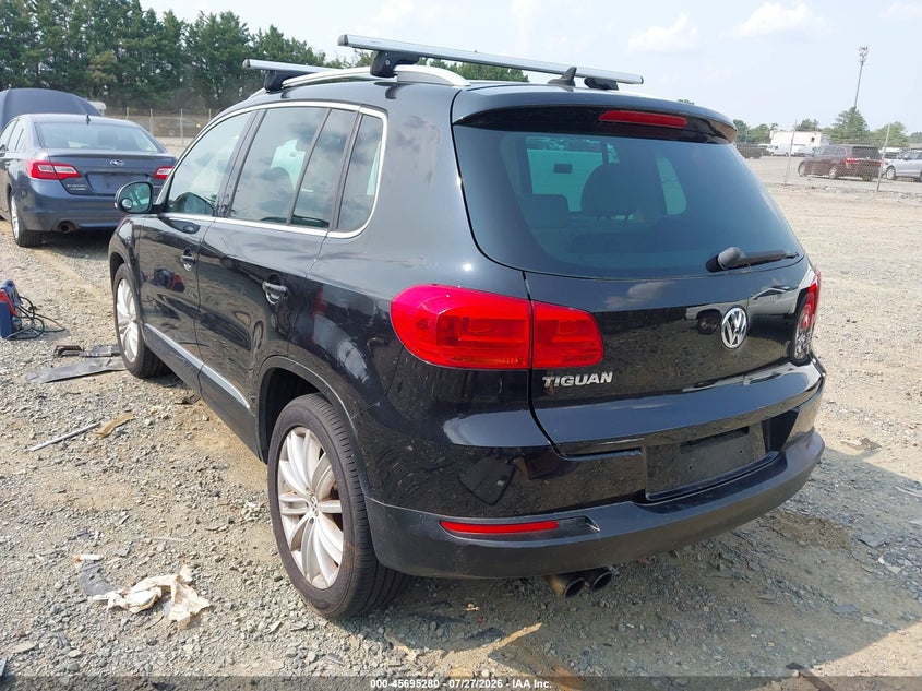2013 Volkswagen Tiguan VIN WVGBV7AX8DW519391 IAAI salvage auction — NORMAL WEAR, Clear (Virginia), sold $200 on 2026-08-03 (photo 3)