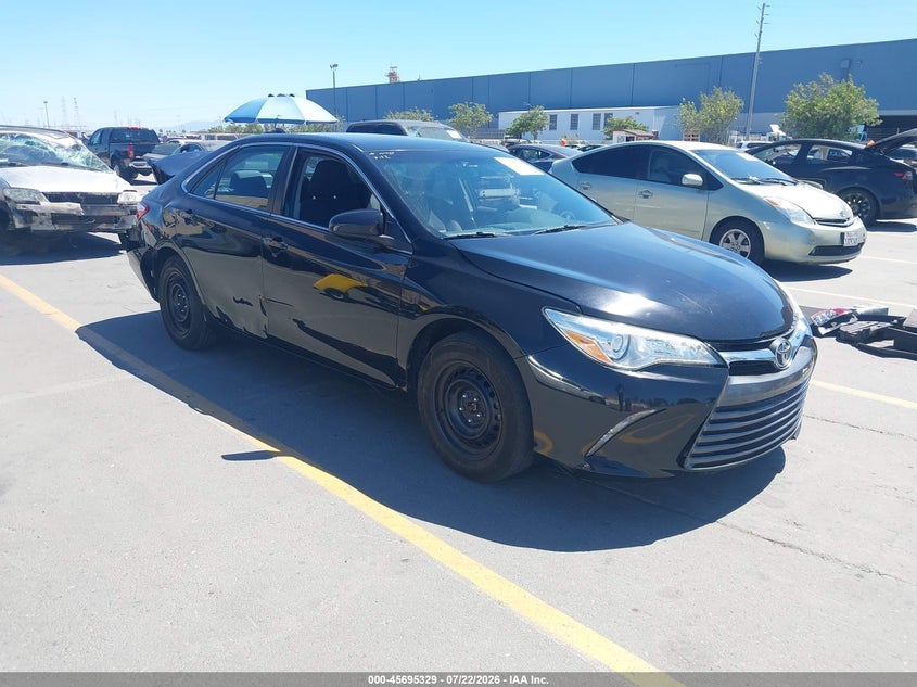 2015 Toyota Camry VIN 4T4BF1FK5FR496714 IAAI salvage auction — REAR END, Salvage Title, sold $1,300 on 2026-08-03 (photo 1)