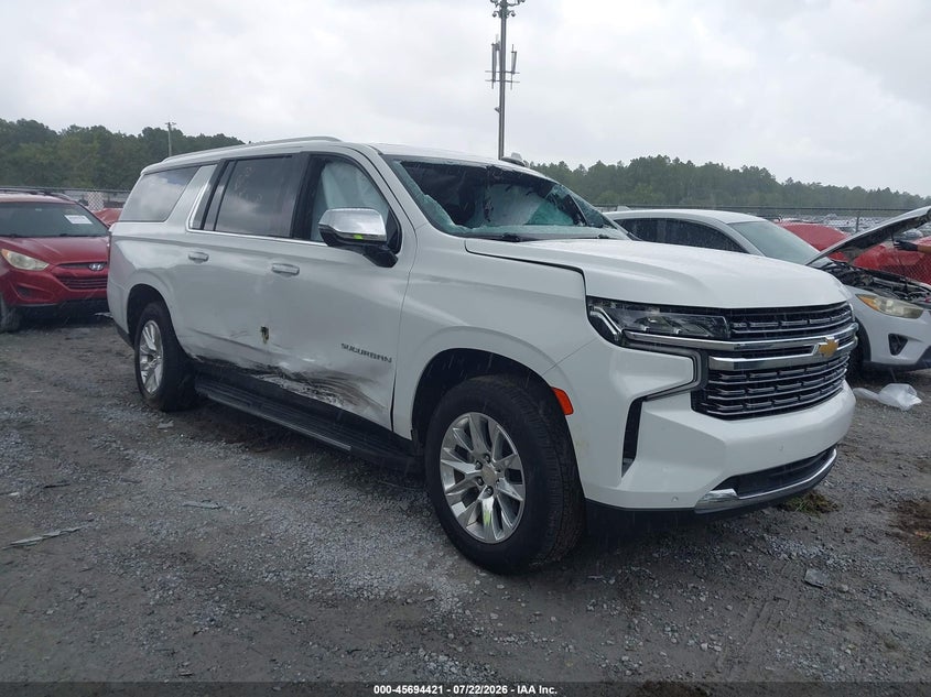 2021 Chevrolet Suburban VIN 1GNSKFKD8MR336235 IAAI salvage auction — ROLLOVER, Salvage (Tennessee), sold $7,500 on 2026-08-27 (photo 1)
