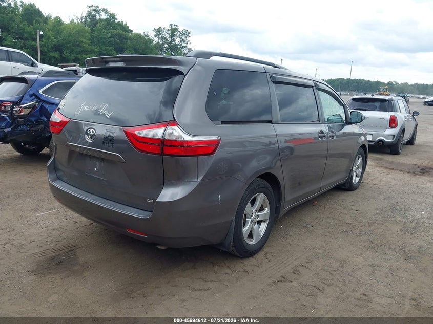 2017 Toyota Sienna VIN 5TDKZ3DC7HS772377 IAAI salvage auction — NORMAL WEAR, Clear (Virginia), sold $25 on 2026-07-29 (photo 4)