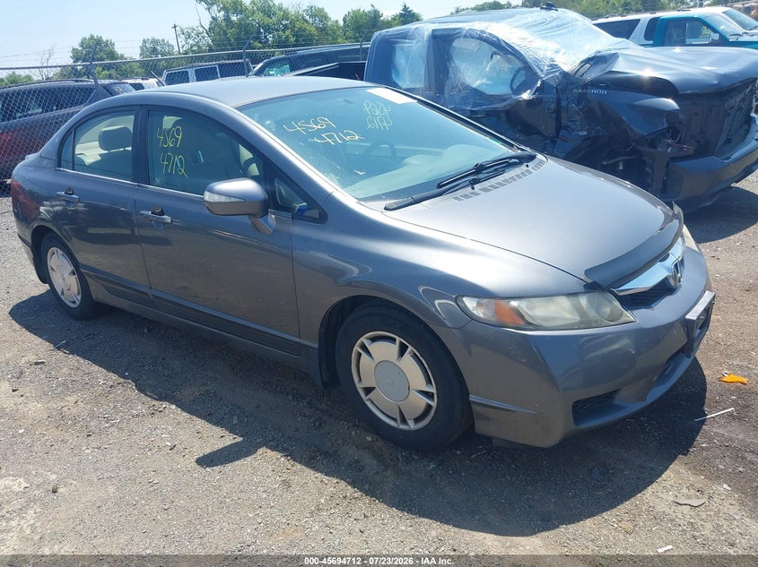 2009 Honda Civic hybrid VIN JHMFA36239S003251 IAAI salvage auction — NORMAL WEAR, Clear (Virginia), sold $50 on 2026-07-28 (photo 1)