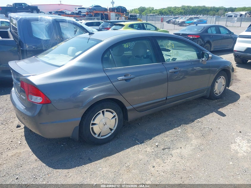 2009 Honda Civic hybrid VIN JHMFA36239S003251 IAAI salvage auction — NORMAL WEAR, Clear (Virginia), sold $50 on 2026-07-28 (photo 4)