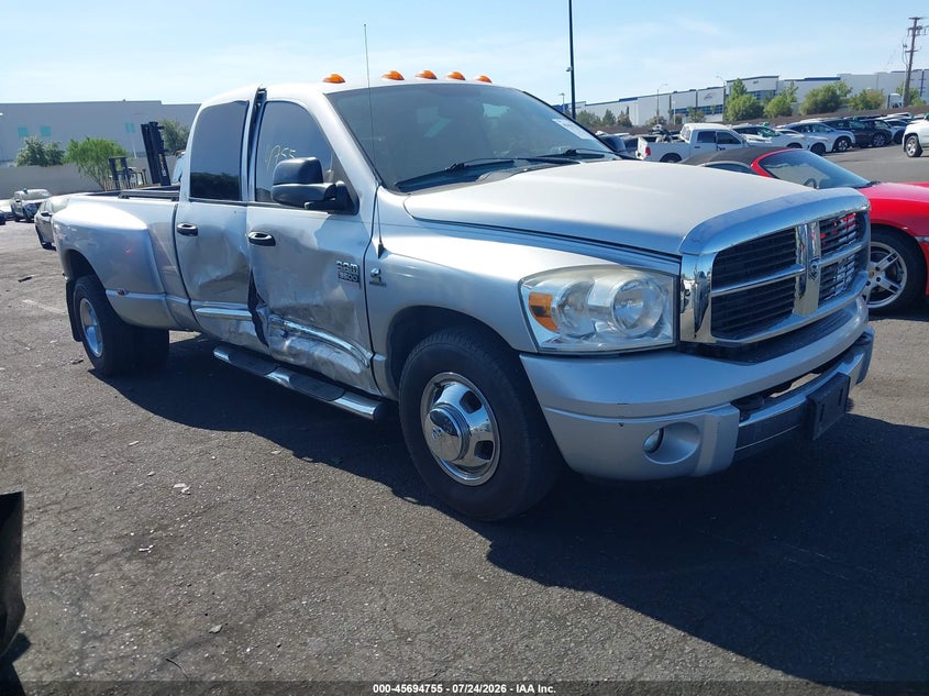 2007 Dodge Ram 3500 VIN 3D7ML48C97G721928 IAAI salvage auction — SIDE, Salvage Certificate (California), sold $7,100 on 2026-07-31 (photo 1)