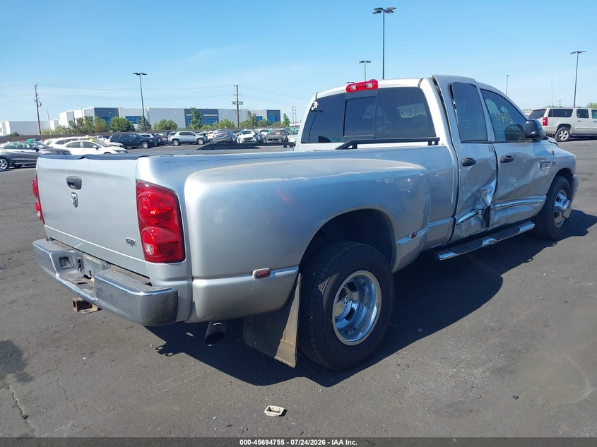 2007 Dodge Ram 3500 VIN 3D7ML48C97G721928 IAAI salvage auction — SIDE, Salvage Certificate (California), sold $7,100 on 2026-07-31 (photo 4)