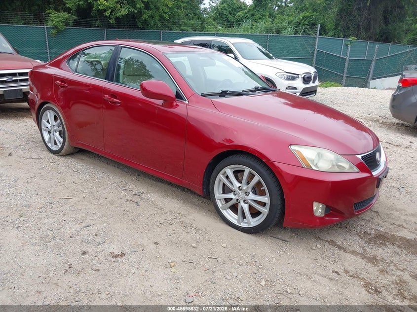 2007 Lexus Is 350 VIN JTHBE262672008079 IAAI salvage auction — NORMAL WEAR, Clear (Maryland), sold $25 on 2026-07-23 (photo 1)
