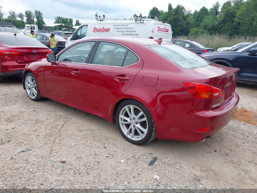 2007 Lexus Is 350 VIN JTHBE262672008079 IAAI salvage auction — NORMAL WEAR, Clear (Maryland), sold $25 on 2026-07-23 (photo 3)