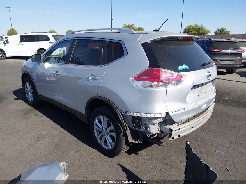 2015 Nissan Rogue VIN KNMAT2MV3FP568918 IAAI salvage auction — FRONT & REAR, Wait Title, sold $1,725 on 2026-07-31 (photo 3)