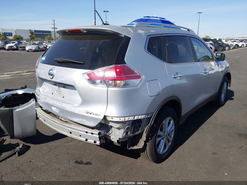2015 Nissan Rogue VIN KNMAT2MV3FP568918 IAAI salvage auction — FRONT & REAR, Wait Title, sold $1,725 on 2026-07-31 (photo 4)