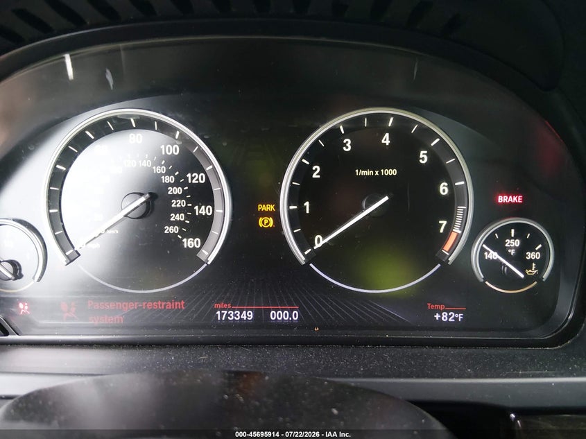 2013 BMW 7er VIN WBAYF8C54DDE59358 IAAI salvage auction — NORMAL WEAR, Clear (Tennessee), sold $25 on 2026-07-29 (photo 7)