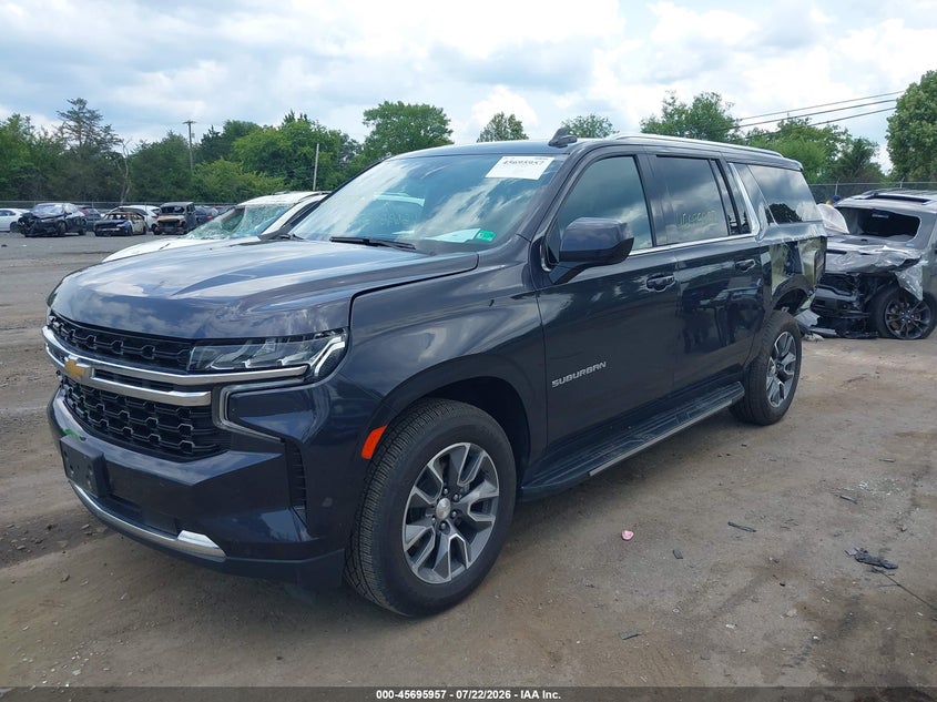 2023 Chevrolet Suburban VIN 1GNSKBKD3PR116031 IAAI salvage auction — LEFT REAR, Wait Title, sold $17,775 on 2026-09-02 (photo 2)