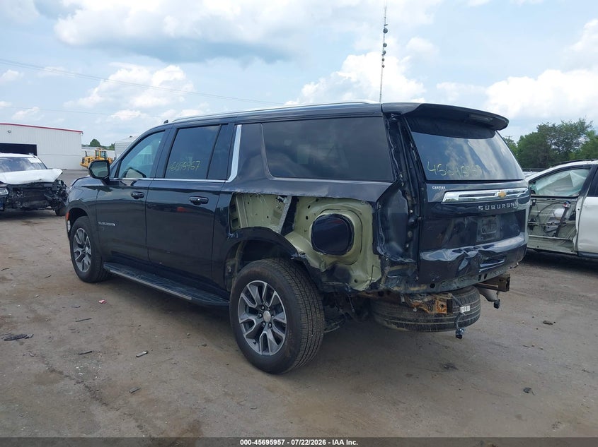 2023 Chevrolet Suburban VIN 1GNSKBKD3PR116031 IAAI salvage auction — LEFT REAR, Wait Title, sold $17,775 on 2026-09-02 (photo 3)