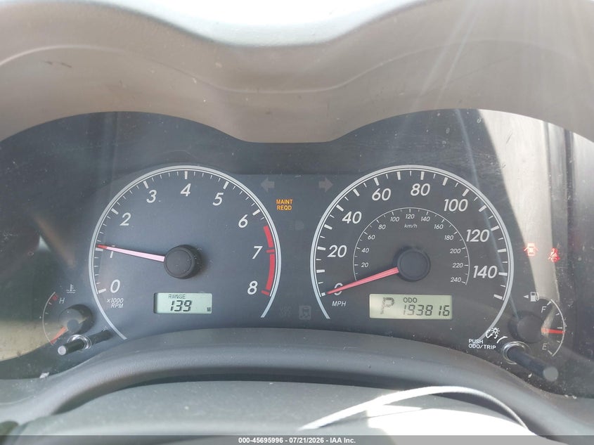 2010 Toyota Corolla VIN JTDBU4EE5AJ059890 IAAI salvage auction — NORMAL WEAR, Clear - Dealer Only (California), sold $25 on 2026-07-29 (photo 7)
