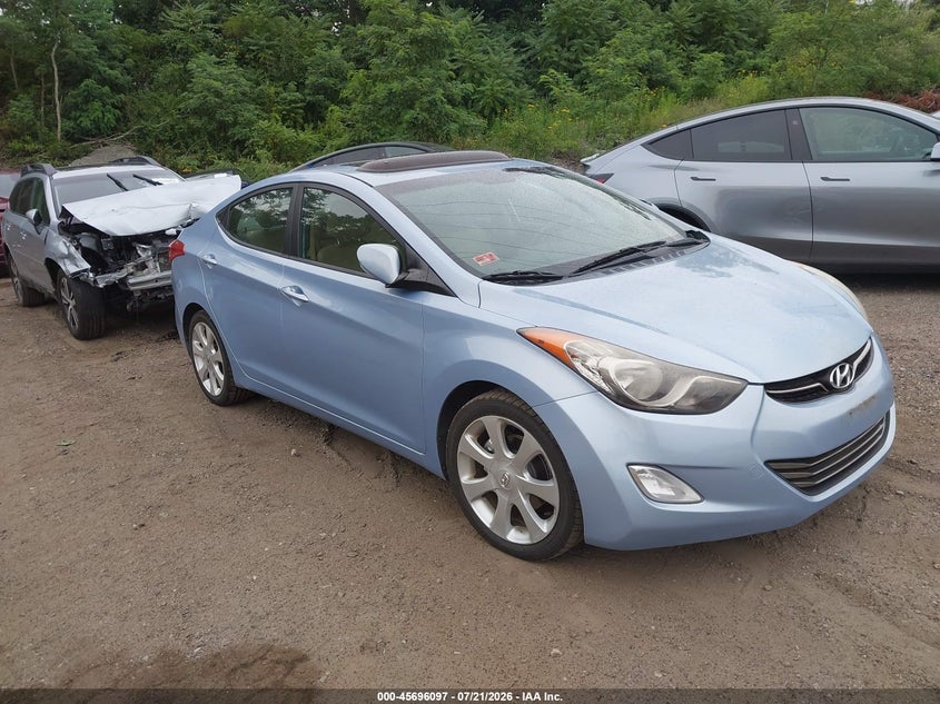 2012 Hyundai Elantra VIN KMHDH4AE9CU432753 IAAI salvage auction — NORMAL WEAR, Clear (Rhode Island), sold $1,450 on 2026-07-28 (photo 1)