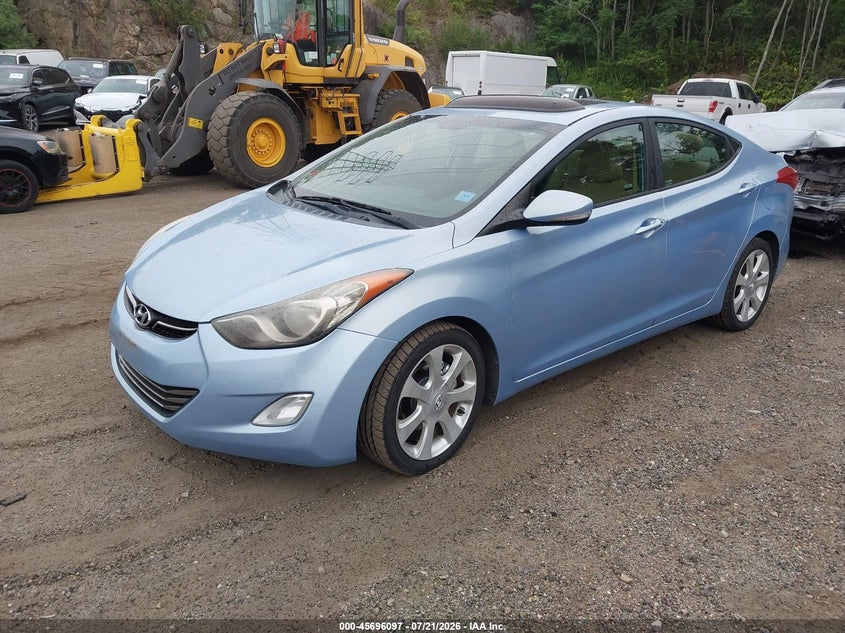 2012 Hyundai Elantra VIN KMHDH4AE9CU432753 IAAI salvage auction — NORMAL WEAR, Clear (Rhode Island), sold $1,450 on 2026-07-28 (photo 2)