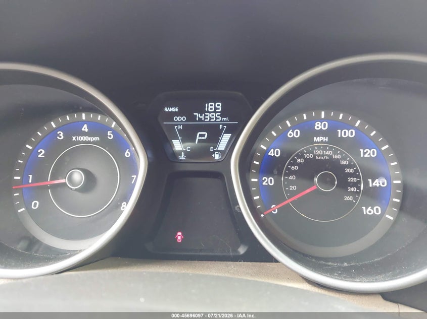2012 Hyundai Elantra VIN KMHDH4AE9CU432753 IAAI salvage auction — NORMAL WEAR, Clear (Rhode Island), sold $1,450 on 2026-07-28 (photo 7)