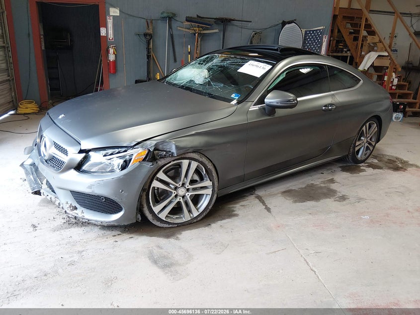 2017 Mercedes-benz C-klasse VIN WDDWJ4JB4HF342273 IAAI salvage auction — FRONT END, Salvage Title, sold $2,950 on 2026-08-19 (photo 2)