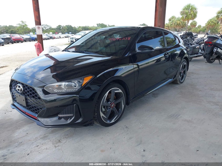2020 Hyundai Veloster VIN KMHTH6ABXLU021424 IAAI salvage auction — NORMAL WEAR, Clear (Florida), sold $25 on 2026-07-28 (photo 2)