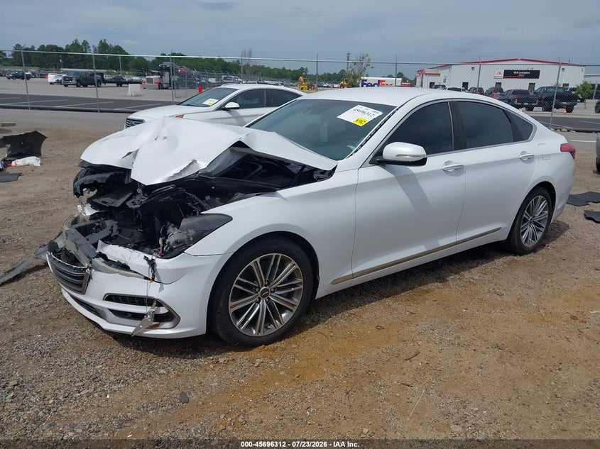 2018 Genesis G80 VIN KMHGN4JE3JU285106 IAAI salvage auction — FRONT END, Salvage Title, sold $1,025 on 2026-10-03 (photo 2)